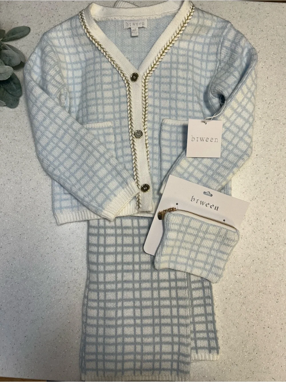 NWT Btween Girls 3 Piece Outfit Set + NWT Tahari Cable Knit Sweater Size 4T
